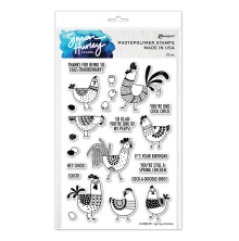 Simon Hurley create. Clear Stamps 6X9 - Spring Chicken