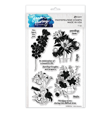 Simon Hurley create. Clear Stamps 6X9 - Inked Blooms