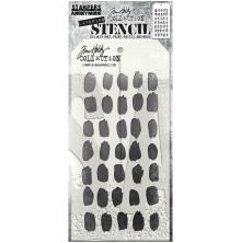 Tim Holtz Layered Stencil 4.125X8.5 - Brush Mark THS167