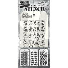 Tim Holtz Mini Layered Stencil Set 3/Pkg - Set 55