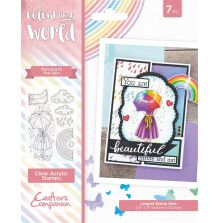 Crafters Companion Colour Your World Clear Stamp - Dancing in the rain