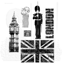 Tim Holtz Cling Stamps 7X8.5 - London Sights CMS158