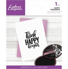 Crafters Companion Mindfulness Quotes Clear Acrylic Stamp - Happy Thoughts