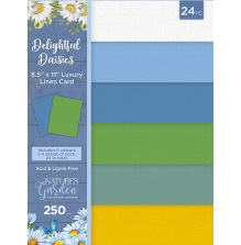 Natures Garden A4 Luxury Linen Card Pack - Delightful Daisies