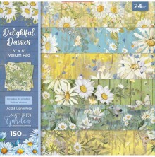 Natures Garden Vellum Paper Pad 8X8 - Delightful Daisies