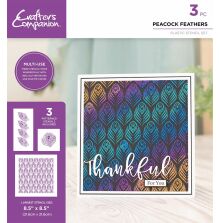 Crafters Companion Stencil Set - Peacock Feathers