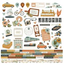 Simple Stories Sticker Sheet 12X12 - Here + There