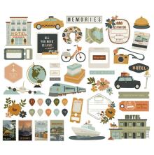 Simple Stories Bits &amp; Pieces Die-Cuts 47/Pkg - Here + There