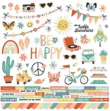 Simple Stories Sticker Sheet 12X12 - Boho Sunshine