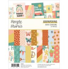 Simple Stories Double-Sided Paper Pad 6X8 - Boho Sunshine