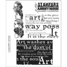 Tim Holtz Cling Stamps 7X8.5 - Classics #4 SCF004