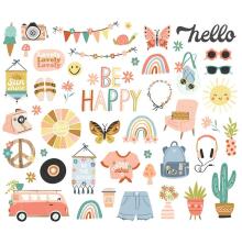 Simple Stories Bits &amp; Pieces Die-Cuts 48/Pkg - Boho Sunshine