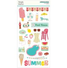 Simple Stories Chipboard Stickers 6X12 - Retro Summer