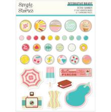 Simple Stories Self-Adhesive Brads - Retro Summer