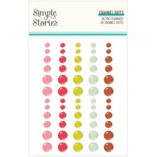 Simple Stories Enamel Dots 60/Pkg - Retro Summer