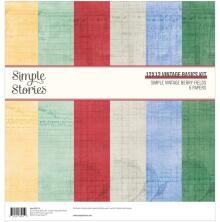 Simple Stories Basics Paper Pack 12X12 6/Pkg - SV Berry Fields