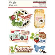 Simple Stories Layered Chipboard 6/Pkg - SV Berry Fields
