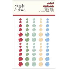 Simple Stories Enamel Dots 60/Pkg - SV Berry Fields