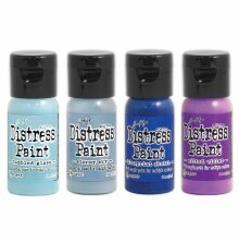 Tim Holtz Distress Paint Flip Top Kit 29ml 4/Pkg - Set 4