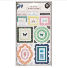 BoBunny Puffy Frames Stickers 30/Pkg - Brighton