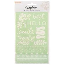 Crate Paper Stencils 2/Pkg - Gingham Garden