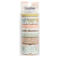 Crate Paper Washi Tape 7/Pkg - Gingham Garden