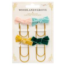 Maggie Holmes Bow Clips 4/Pkg - Woodland Grove