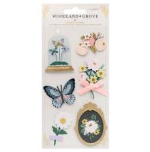 Maggie Holmes Layered Stickers 6/Pkg - Woodland Grove