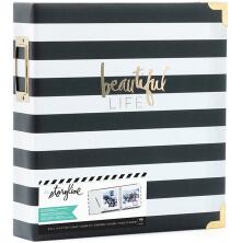 Heidi Swapp Storyline2 D-Ring Album 8.5X11 - Black Stripe