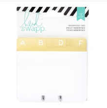 Heidi Swapp Memorydex Adress Book Cards 12/Pkg - Gold Foil