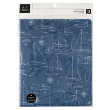 Heidi Swapp Blank Notebooks 3/Pkg - Set Sail Sailboats