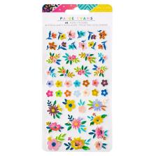 Paige Evans Mini Puffy Stickers 45/Pkg - Blooming Wild