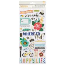 Vicki Boutin Where To Next Thickers Stickers 5.5X11 - Happy Life Phrase