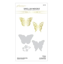 Spellbinders Hot Foil Plate &amp; Die Set - Glimmering Butterflies