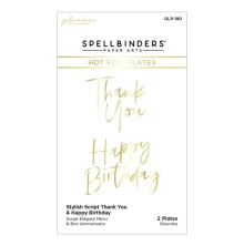 Spellbinders Hot Foil Plate - Thank You &amp; Happy Birthday