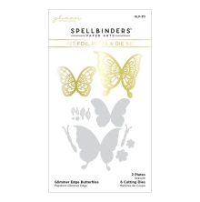 Spellbinders Hot Foil Plate &amp; Die Set - Glimmer Edge Butterflies