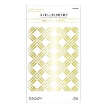 Spellbinders Hot Foil Plate - Tic Tac Toe Plaid