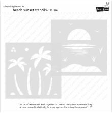 Lawn Fawn Stencils - Beach Sunset LF3189