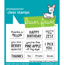Lawn Fawn Clear Stamps 2X3 - Tiny Tag Sayings: Fruit LF3171