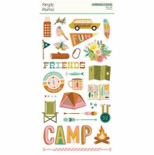 Simple Stories Chipboard Stickers 6X12 - Trail Mix