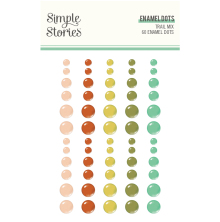 Simple Stories Enamel Dots 60/Pkg - Trail Mix