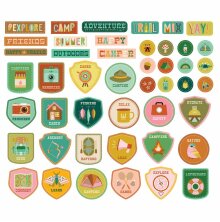 Simple Stories Bits &amp; Pieces Die-Cuts 46/Pkg - Trail Mix Patches