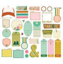 Simple Stories Bits &amp; Pieces Die-Cuts 34/Pkg - Trail Mix Journal