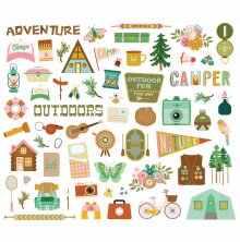 Simple Stories Bits &amp; Pieces Die-Cuts 63/Pkg - Trail Mix