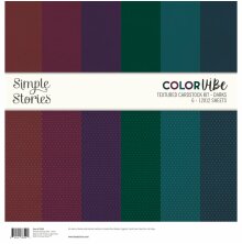 Simple Stories Color Vibe Cardstock Kit 12X12 - Darks