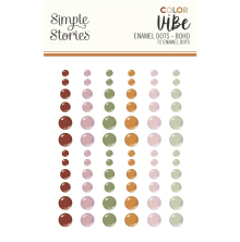 Simple Stories Color Vibe Enamel Dots 72/Pkg - Boho