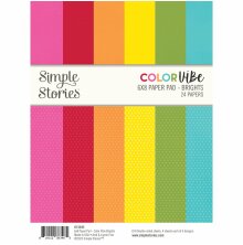 Simple Stories Double-Sided Paper Pad 6X8 - Color Vibe Brights