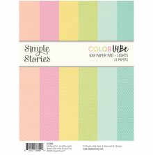 Simple Stories Double-Sided Paper Pad 6X8 - Color Vibe Lights