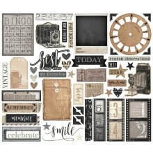 Simple Stories Bits &amp; Pieces Die-Cuts 49/Pkg - SV Essentials Captured