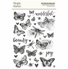 Simple Stories Rub Ons 6X8 - SV Essentials Butterflies